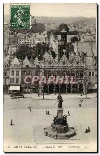 Saint Quentin - L&#39Hotel de Ville - Panorama - Cartes postales