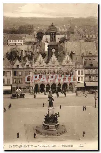 Saint Quentin - L&#39Hotel de Ville - Panorama - Cartes postales