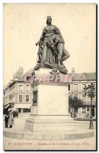 Saint Quentin - Monument de la Defense - Ansichtskarte AK