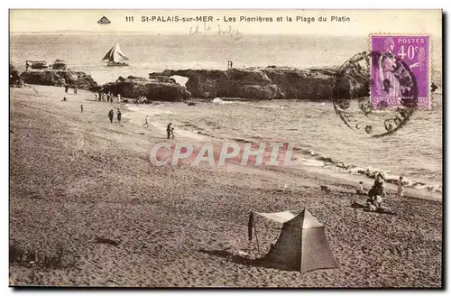 Saint Palais sur mer Ansichtskarte AK Les pierrieres et la plage du Platin
