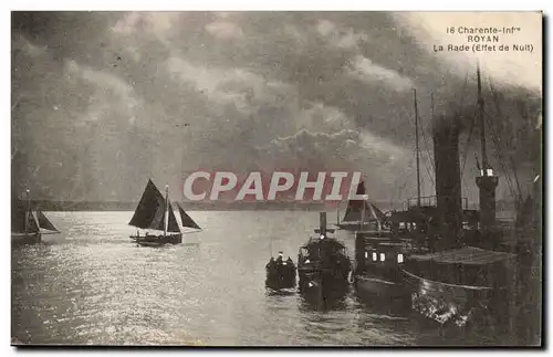 Royan Cartes postales La rade (effet de nuit) (bateau)