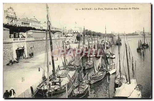 Royan Ansichtskarte AK Le port station des bateaux de peche