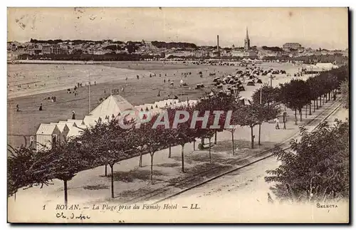 Royan Ansichtskarte AK La plage prise du Family Hotel