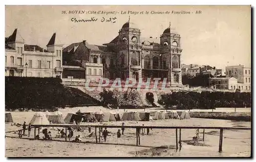 Royan Ansichtskarte AK La plage et le casino de Foncilion