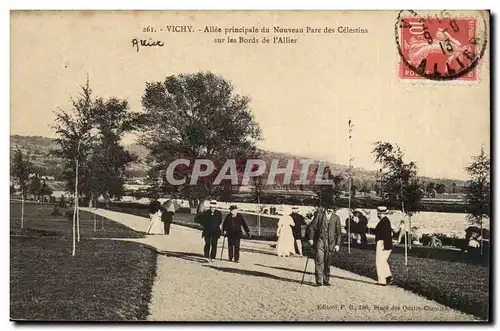 Vichy Ansichtskarte AK Alle principale du nouveau parc des Celestins sur les bords de l&#39Allier