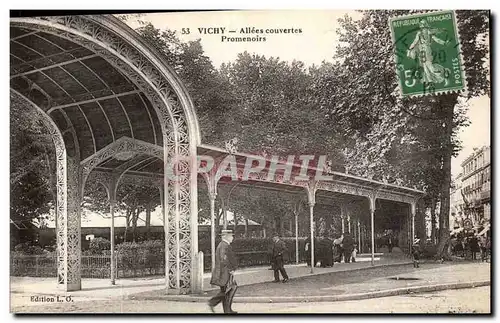 Vichy Cartes postales Allees couvertes Promenoirs