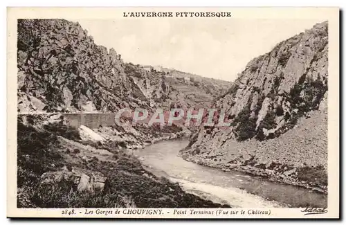 Auvergne Ansichtskarte AK Les gorges de Chouvigny Point terminus (vue sur le chateau)