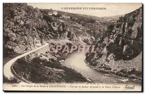 Les gorges de la Sioule a Chouvigny Ansichtskarte AK Vue sur le rocher Armand et le vieux chateau