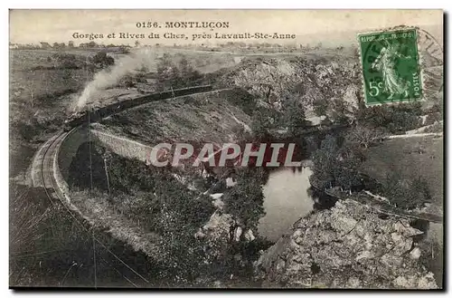 Montlucon Cartes postales Gorges et rives du Cher prs Lavault St eAnne (train)