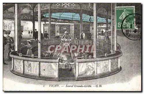 Vichy Cartes postales Source Grande grille