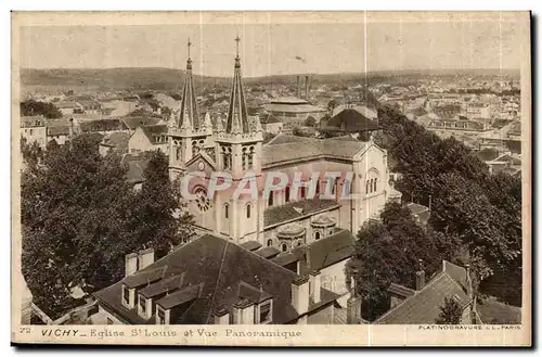 Vichy Cartes postales Eglise St Louis et vue panoramique