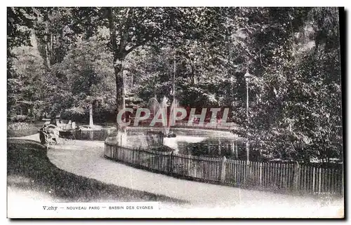 Vichy Cartes postales Le bassin des cygnes (swan)