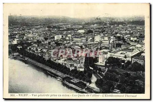 Vichy Ansichtskarte AK Vue generale prise en avion Les quais de l&#39allier l&#39etablissement thermal