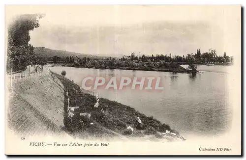 Vichy Cartes postales Vue sur l&#39Allier prise du pont