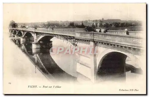 Vichy Cartes postales Pont sur l&#39allier (charette a boeufs)