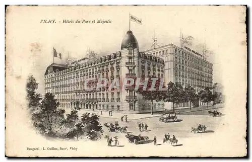 Vichy Cartes postales Hotels du parc et Majestic