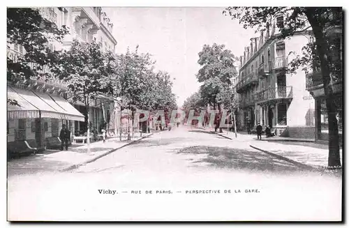 Vichy Cartes postales Rue de Paris Perspective de la gare