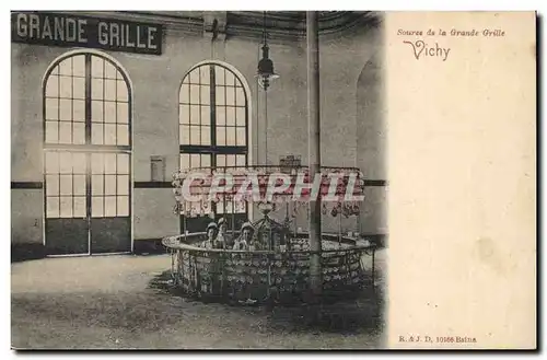 vichy Cartes postales Source de la grande grille