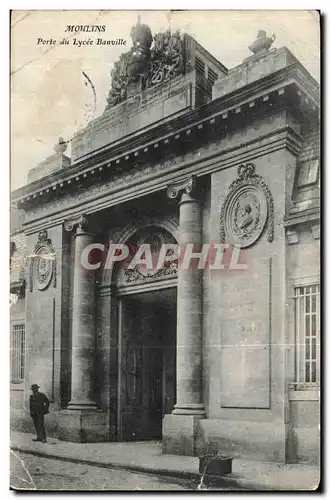 Moulins Ansichtskarte AK porte du lycee Banville