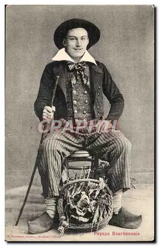 Cartes postales Paysan Bourbonnais (folklore)
