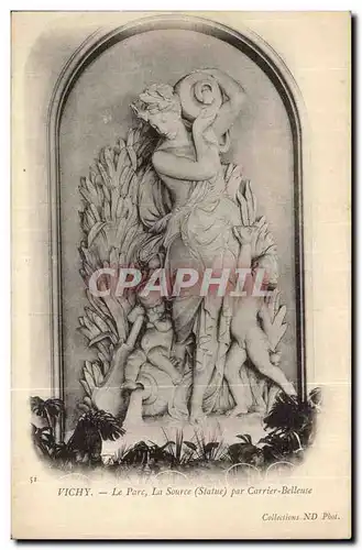 Vichy Cartes postales le parc la statue source par Carrier Bellevue