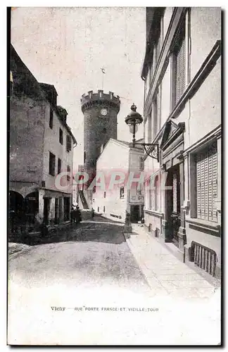 Vichy Cartes postales Rue Porte France et vieille tour