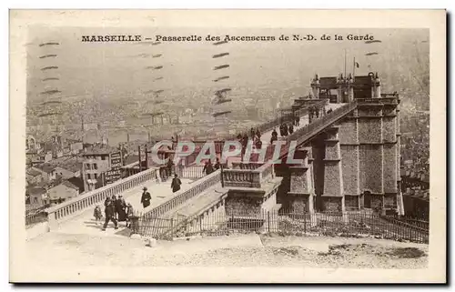 Marseille Cartes postales Passerelle des ascenseurs de ND de la Garde