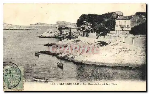 Marseille Cartes postales La corniche et les iles