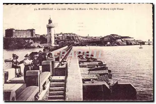 Marseille Cartes postales La jetee Phare Ste Marie