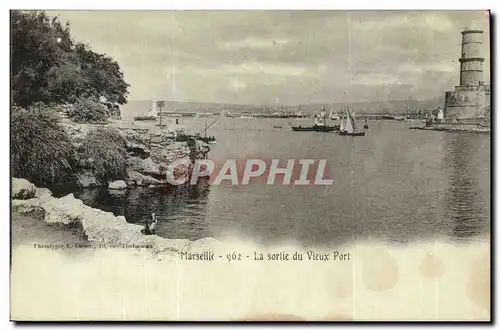 Marseille Cartes postales La sortie du vieux port