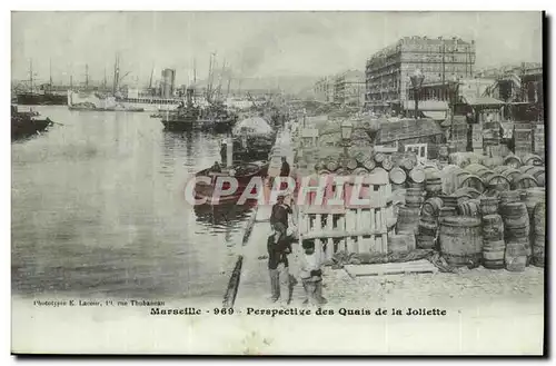 Marseille Cartes postales Perspectives des quais de la Joliette