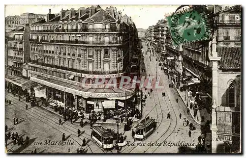 Marseille Ansichtskarte AK La vue de la Republique (Samaritaine)