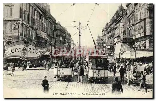 Marseille Cartes postales La CAnnebiere (tramways)