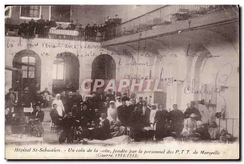 Marseille - Hospice St Sebastien - Un coin de la Sale par le personnel des PTT de Marseille - Guerre