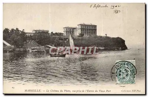 Marseille - Le Chateau du Pharo vue prise de l&#39Entree du Vieux Port - Cartes postales