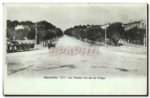 Marseille - Le Prado vu de la Plage - Ansichtskarte AK