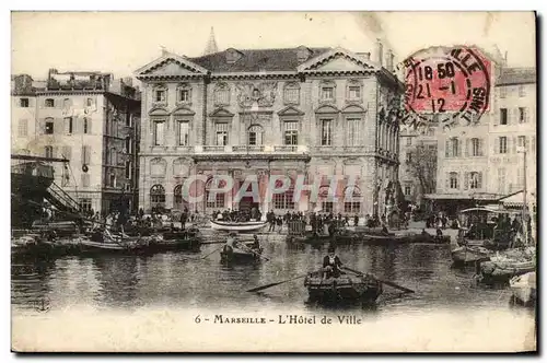 Marseille - L'Hotel de Ville - bateau - Cartes postales