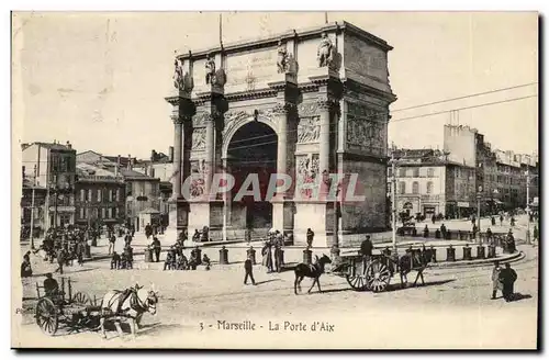 Marseille - La Porte d&#39Aix - cheval - Ansichtskarte AK