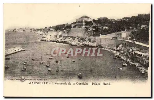 Marseille - Promenade de la Corniche - Palace - Hotel - Ansichtskarte AK