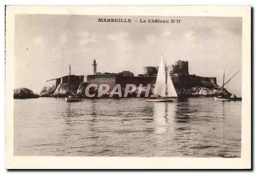 Marseille - le Chataeu d&#39If - bateau - Cartes postales