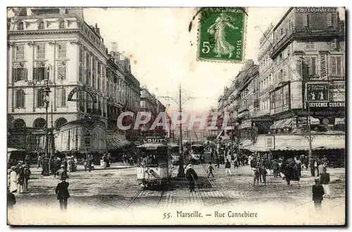 Marseille - Rue Cannebiere - tramway - Louit - Cartes postales