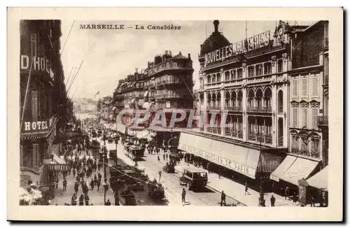 Marseille - la cannebiere - Hotel - Galeries de Paris - Cartes postales