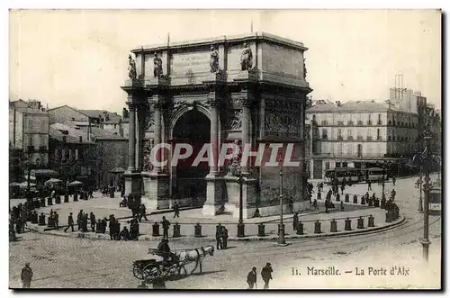 Marseille - La Porte d&#39Aix - Cheval - Ansichtskarte AK