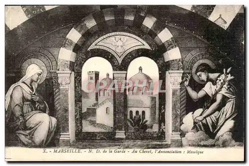 Marseille - Notre Dame de la Garde - Au Chevet - l&#39Annonciation - Mosaique - Cartes postales