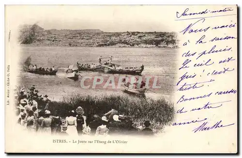 Istres - la Joute sur l&#39Etang de l&#39olivier - bateau - Ansichtskarte AK