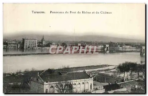 Tarascon - Panorama du Pont du Rhone et du Chateau - Cartes postales