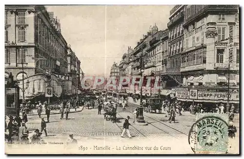 Marseille - La cannebiere vue du Cours - Gehpp-Pernod - Cartes postales