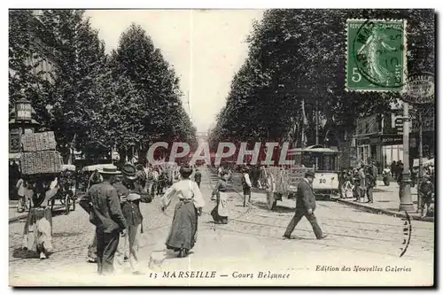 Marseille - Cours Belsunce - tramway - Ansichtskarte AK