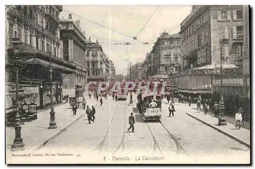 Marseille - La Cannebiere - tramway - Louit - Cartes postales