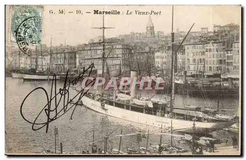 Marseille - Le Vieux Port - bateau - Cartes postales